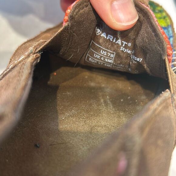 Ariat Cruiser Womens Slip On Shoes Sz 7 Comfort Casual Brown Leather Stripe Inse - Picture 9 of 9